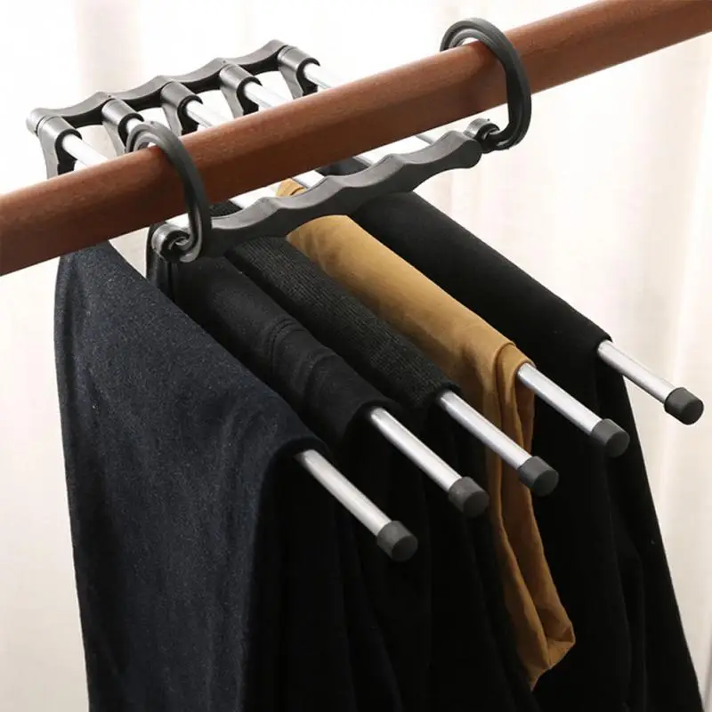 5 в 1 регулируемые брючные брюки галстук шаль стойки для пояса шарф Галстуки вешалка держатель для дома ванна многофункциональный шкаф сундук-Органайзер