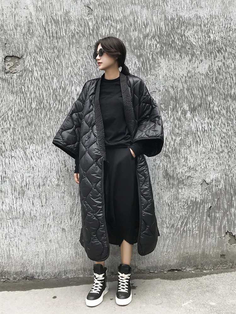 Manteau Et souris Lanmrem Coton Black rembourré Coupe Manches Nouveau vent Femmes Lâche Chauve 2019 Printemps Japon Taille D'hiver Jd18601 Grande Styles qZRtZzAwr