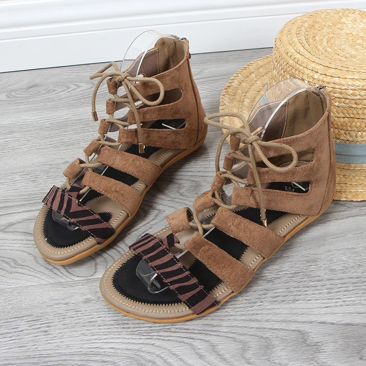 صنادل طراز جلاديتور النساء الدانتيل يصل الصنادل بوهو ليوبارد أحذية كعب مسطح لينة وحيد البريدي عودة صنادل طراز جلاديتور النساء الدانتيل يصل الصنادل بوهو ليوبارد أحذية كعب مسطح لينة وحيد البريدي عودة