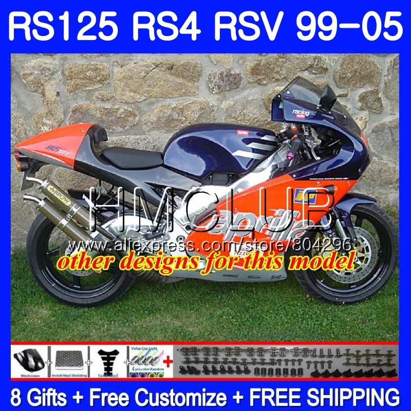 RS4 для Aprilia RS 125 99 00 01 02 03 04 05 122HM. 24 RSV125R RS-125 RSV125 R 1999 2000 2001 2002 2003 2005 Обтекатели матовый красный