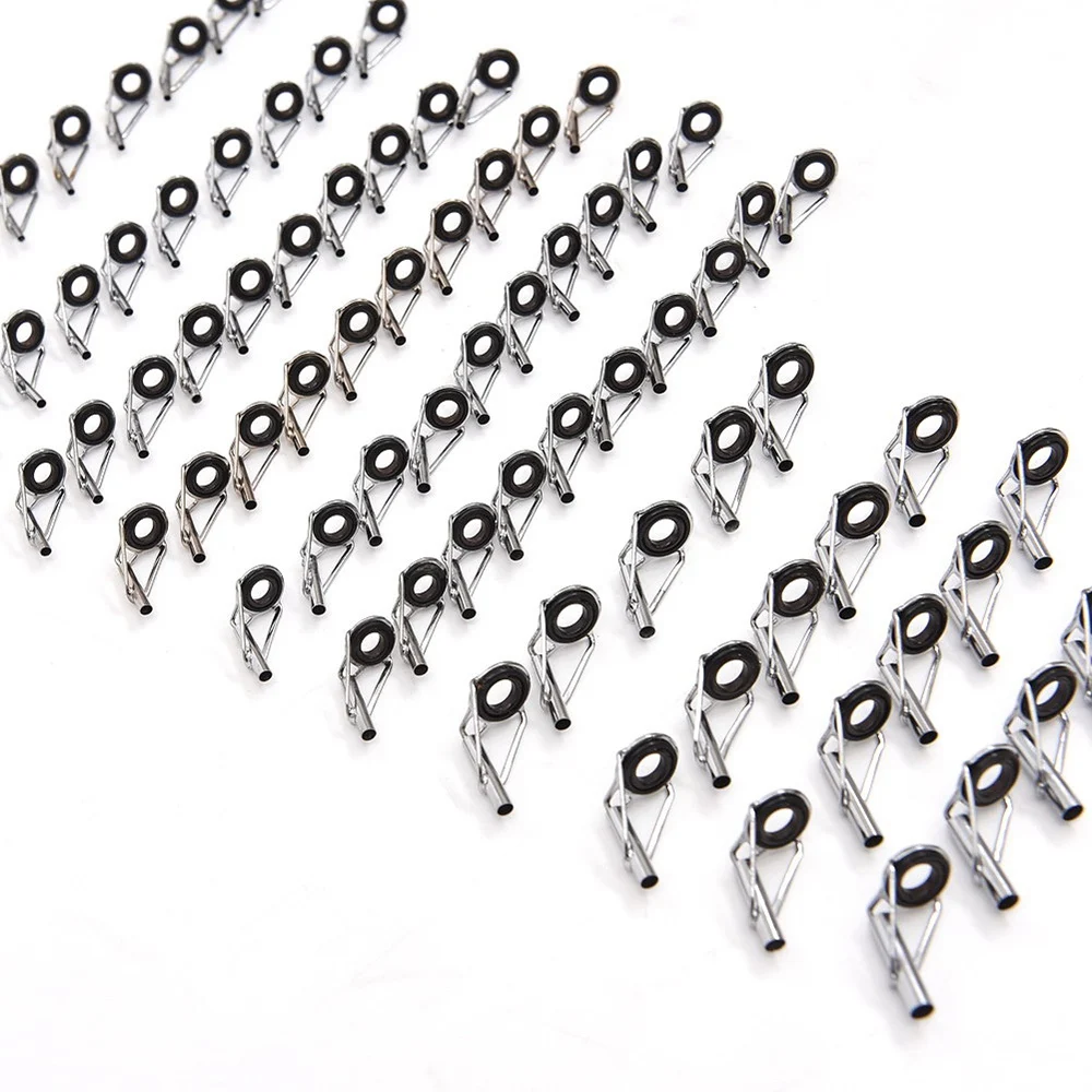 BMDT-80Pcs Diy Кольца для глаз направляющие кольца для удилища Набор для ремонта для удочек из нержавеющей стали рамы с коробкой рыболовные снасти