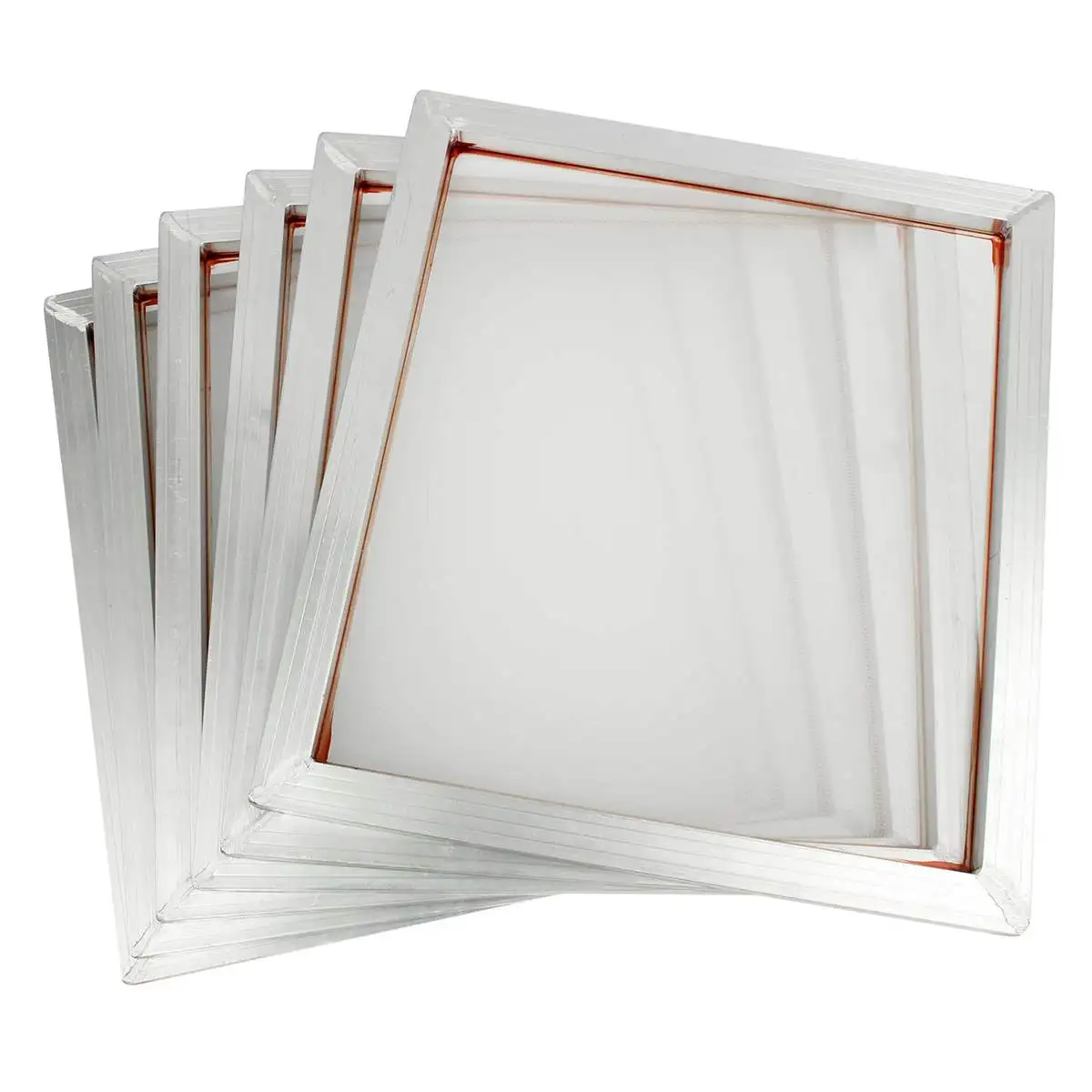 

6Pcs 45x50cm Aluminum Frame Silk Screen Printing Press Frame 110 White Mesh Count for High-precision Printed Circuit Boards