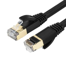 Flat Lan Ethernet Cable Cat7 Black Network UTP RJ45 Cables Ethernet Cat7 20m 15m 10m 5m 3m 2m 1m Computer Internet Cable RJ45 Flat Lan Ethernet Cable Cat7 Black Network UTP RJ45 Cables Ethernet Cat7 20m 15m 10m 5m 3m 2m 1m Computer Internet Cable RJ45