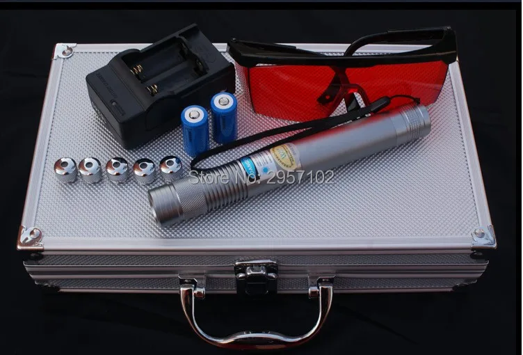 

HOT! AAA Most Powerful Military Flashlight Burning Laser Torch 450nm 10000m Focusable Blue laser pointer Burn paper 100w Hunting