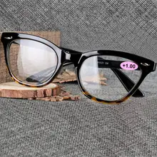 Очки для дальнозоркости, женские, кошачьи глаза, черное зеркало для чтения, пластиковый материал, полная оправа, телескоп+ 1,0+ 1,5 до+ 3,5 R132 Oculos