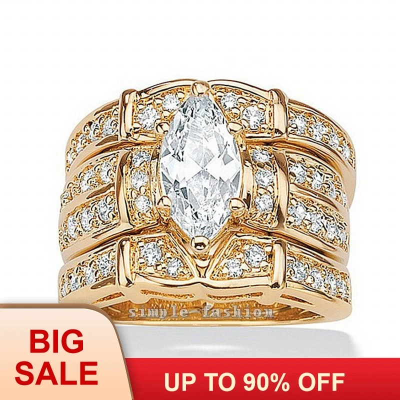 Fashion Jewelry Lovers Engagement Ring Fashion Jewelry Marquise Cut 3ct