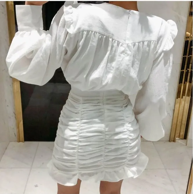 

Bandage Dress Women O Neck Sexy Dresses 2019 Ruched Wrap Mini Summer Dress Vestidos