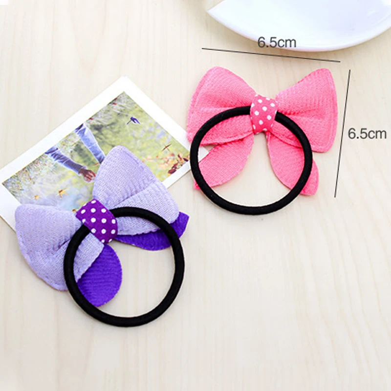 Girls Adjustable Bowknot Elastic Kids Hair Accessories Children Unique Women Woolen 1PC/3PCS Hair Rope Wedding Valentines Gift