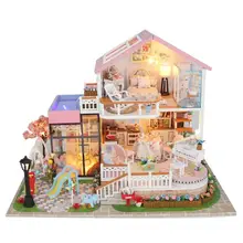 DIY Кукольный дом деревянный Миниатюрный Кукольный дом мебель набор коробка головоломка Сборка Кукольный домик игрушки для рождества подарок на день рождения