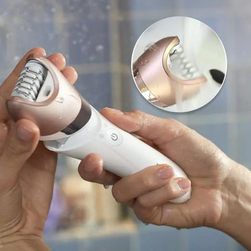 Kemei KM-8001 5 In 1 Rechargeable Shaver Electric Epilator Shaving Hair Remover Women Depilation Massager Callus Removal Sets
