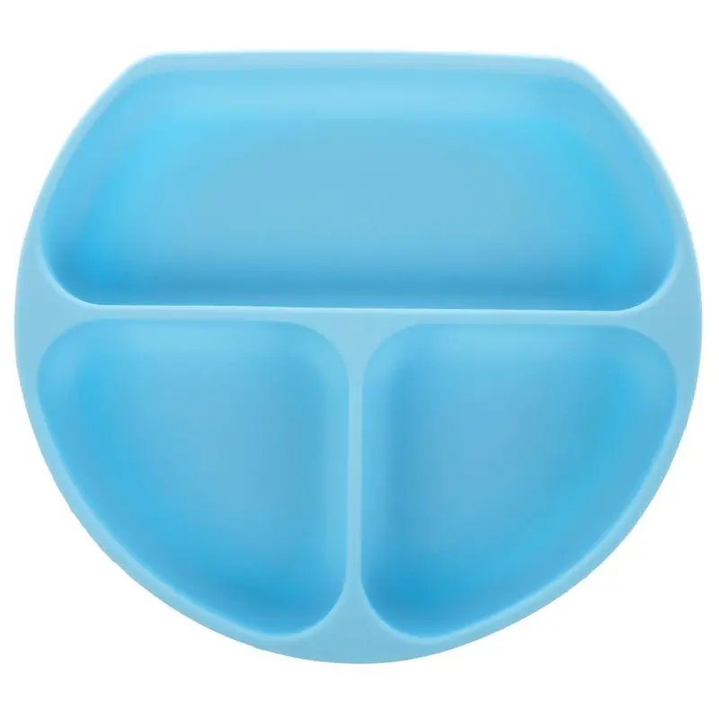 Водостойкий милый смайлик для маленьких детей силиконовая присоска чаша посуда еда лоток светло голубой