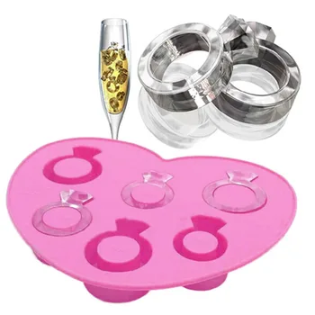 

Fashion Ice Tray Diamond Love Ring Ice Cube Style Freeze Ice Mold Ice Maker Mould