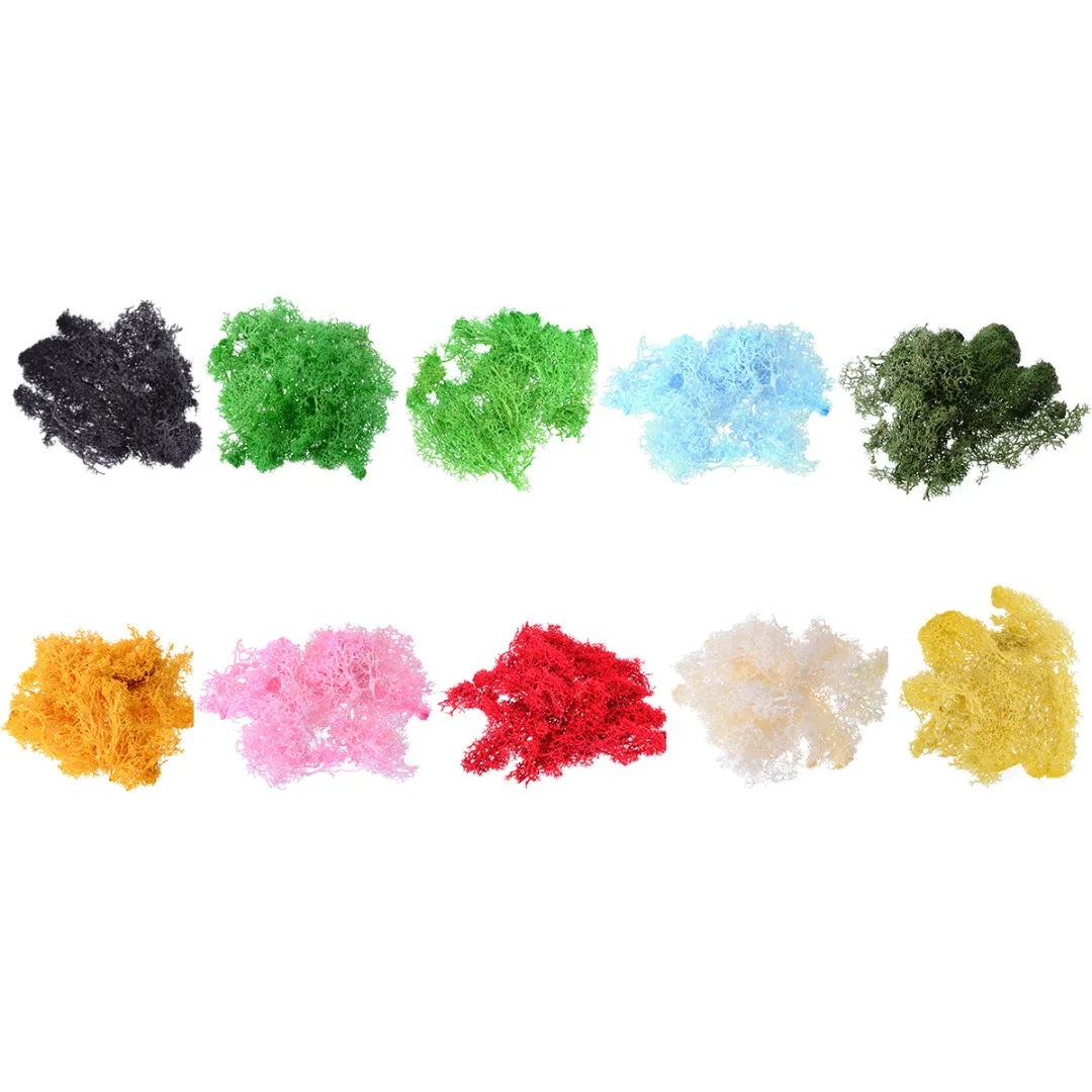 

10g Fake Artificial Dried Reindeer Moss Artificial Craft Flower Plants DIY Moss Plant for Garden Home Wedding Party Docoration