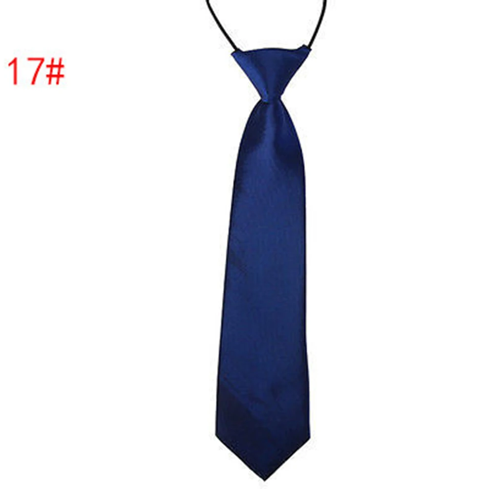 Boy/'s Solid Color Pre Tied Wedding School Uniform Elastic Strap Tie Necktie