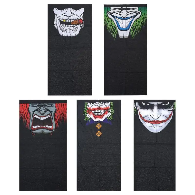 Halloween Skull Ghost Pattern Motorcycle Cycling Mask Autumn Winter Face Shield Scarf Moto Outdoor Neck Face Masks Balaclava