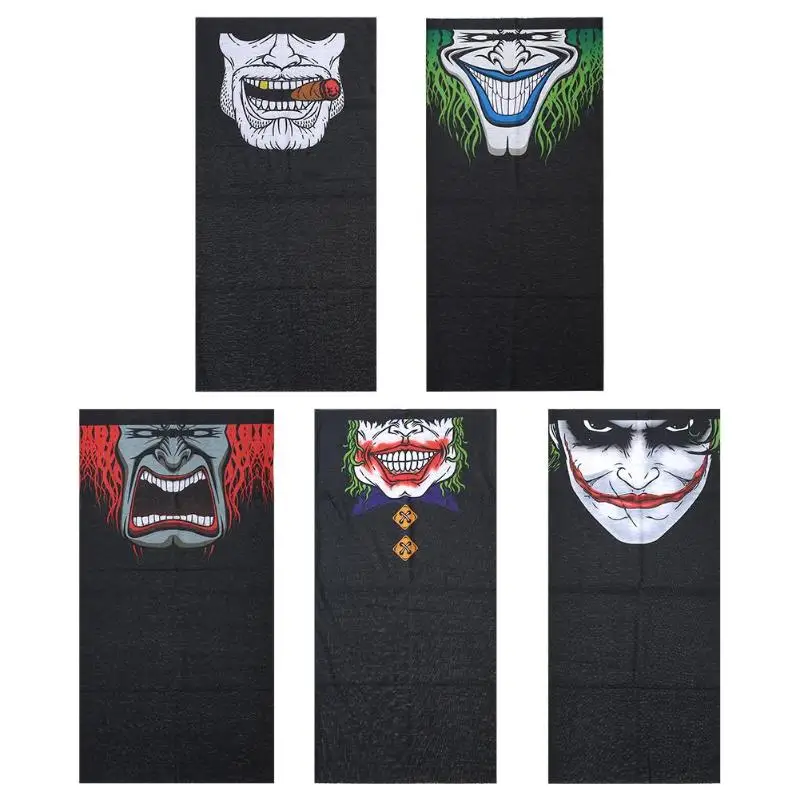 

Halloween Skull Ghost Pattern Motorcycle Cycling Mask Autumn Winter Face Shield Scarf Moto Outdoor Neck Face Masks Balaclava
