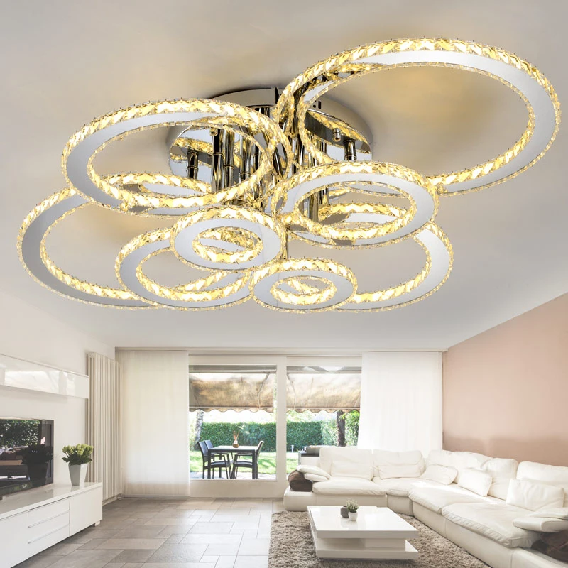 

Modern Crystal Led Chandelier Lights Lamps For Living Room Lights Bedroom Lustre Cristal Chandeliers Lighting Ceiling Fixtures