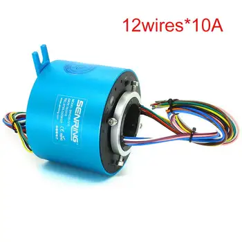 Cheap Conductive Through Bore Slip Ring Diameter 38.1mm OD 99mm Current 10A For 12 Wires Stock Available