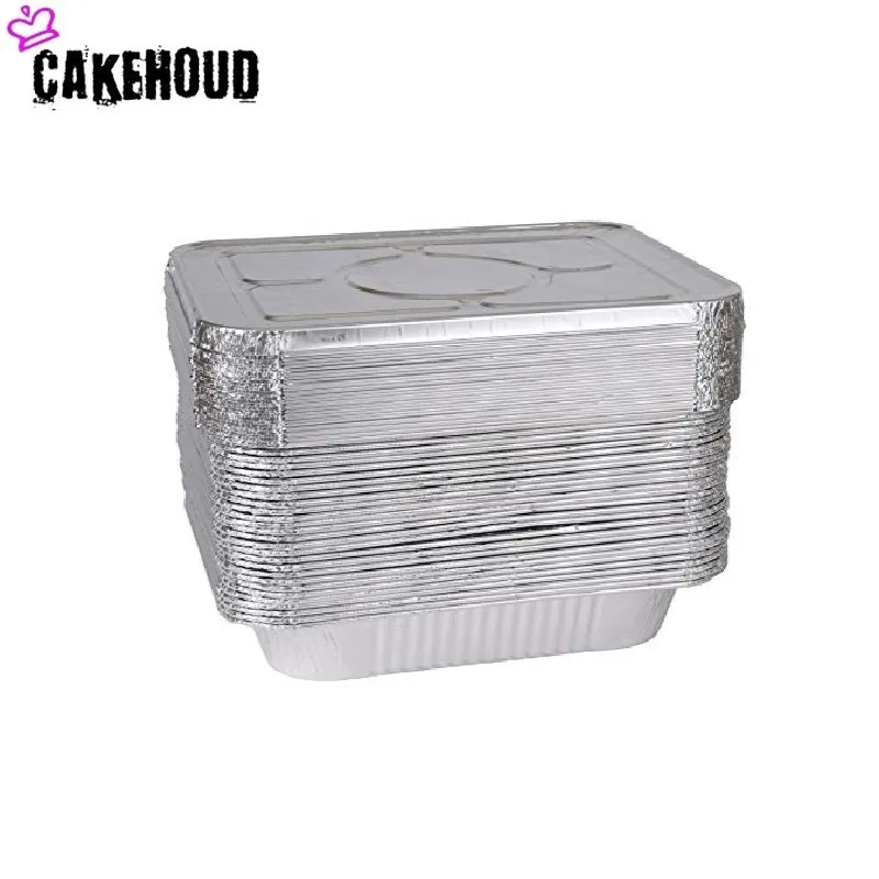 CAKEHOUD 10 шт. одноразовые жестяные Фольга с крышкой по супер цене Портативный Еда