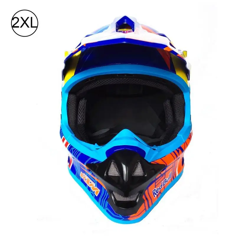 

Professional Ross-border Hot Sale KTM Motorcycle Off-road Full Helmet Blue ABS Riding Helmet Number M-XXL