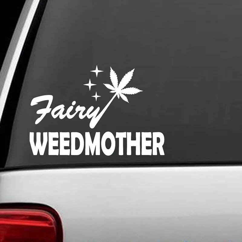 For Fairy Weedmother Leaf Fun Unique Decal Sticker Pot Weed Laptop SUV Vinyl Decor Decals For Fairy Weedmother Leaf Fun Unique Decal Sticker Pot Weed Laptop SUV Vinyl Decor Decals