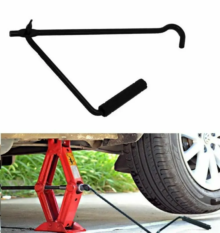 

Universal Car Hand Jack Rocker Black Foldable Hand Jack Scissor Jack Rocker Handle Repair Tools Kit
