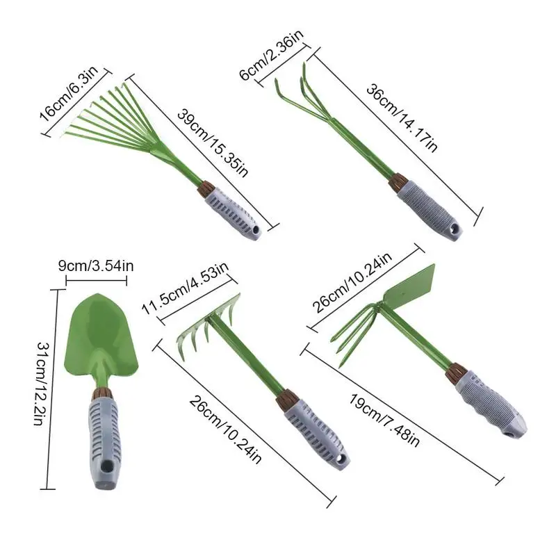 Набор инструментов для садоводства из пяти предметов, лопата для ухода за цветами, набор инструментов для садоводства, ручные инструменты для садоводства
