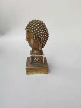 

Chinese pure brass sakyamuni Buddha head seal statue