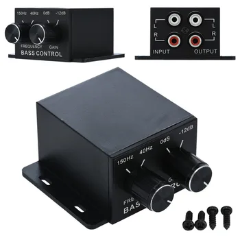

MAYITR Universal Car Amplifier Bass Controller 150Hz-40Hz Plastic Shell RCA Gain Level Volume Equalizer With 4pcs Screws