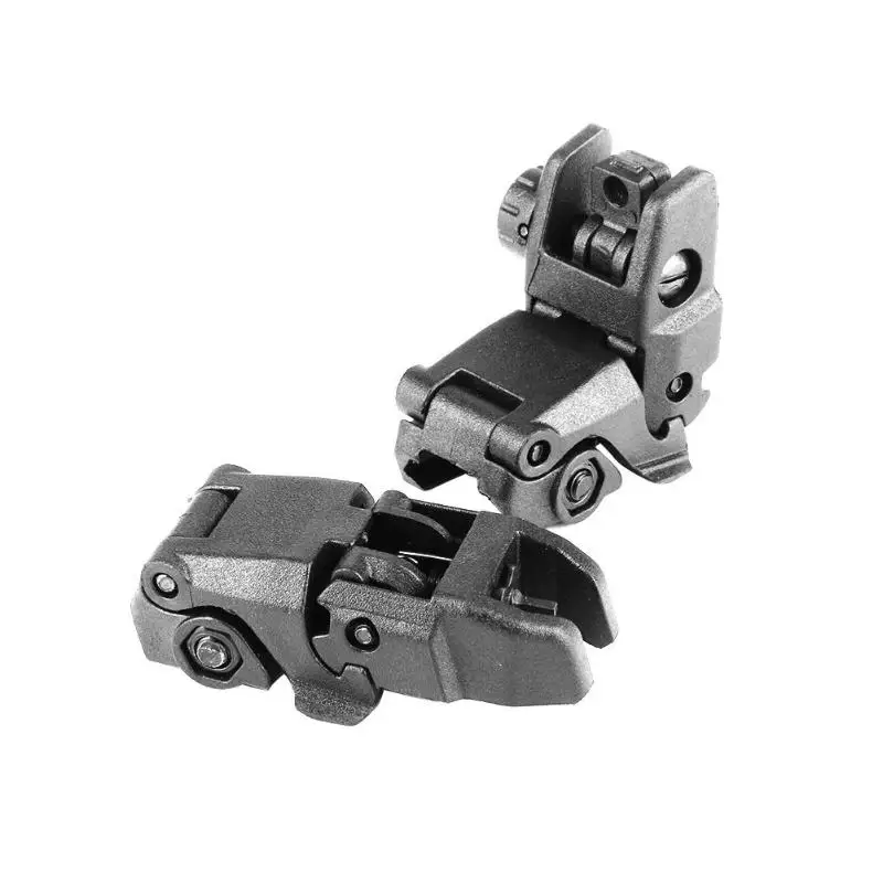 

Hot Folding Front with Rear Set Flip-up Backup Sights for 20mm Rail Hunting Airsoft Tactical Rapid Transition Backup Sight Set