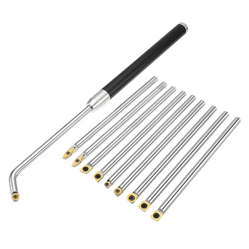 

Wood Turning Tool with Titanium Coated Wood Carbide Insert Cutter Round Shank Woodworking Tool / Aluminum Alloy Handle