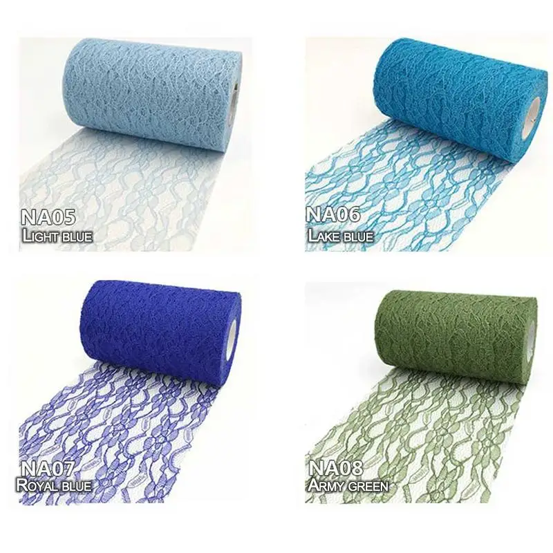  Lace Orchid Pattern Mesh Rolls Table Wedding Decoration Mesh 6