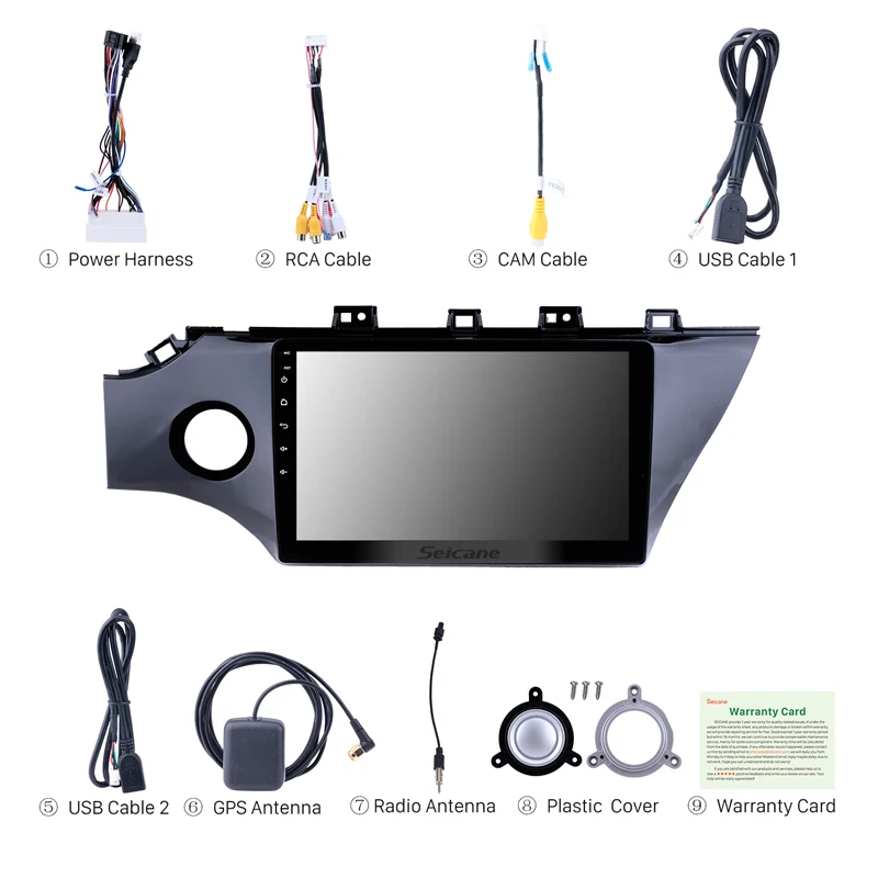 Discount Seicane Android 8.1 10.1 Inch 2Din Car Auto Radio Head Unit GPS Navigation Audio Multimedia Player For 2017 Kia K2 Support Wifi 4