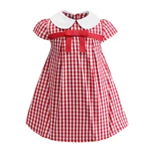 Funfeliz Spring Summer Kids Dresses for Girls Plaid Bow Cotton Little Girl Dress 2019 New A Line Dress Girl Children Clothes Funfeliz Spring Summer Kids Dresses for Girls Plaid Bow Cotton Little Girl Dress 2019 New A Line Dress Girl Children Clothes