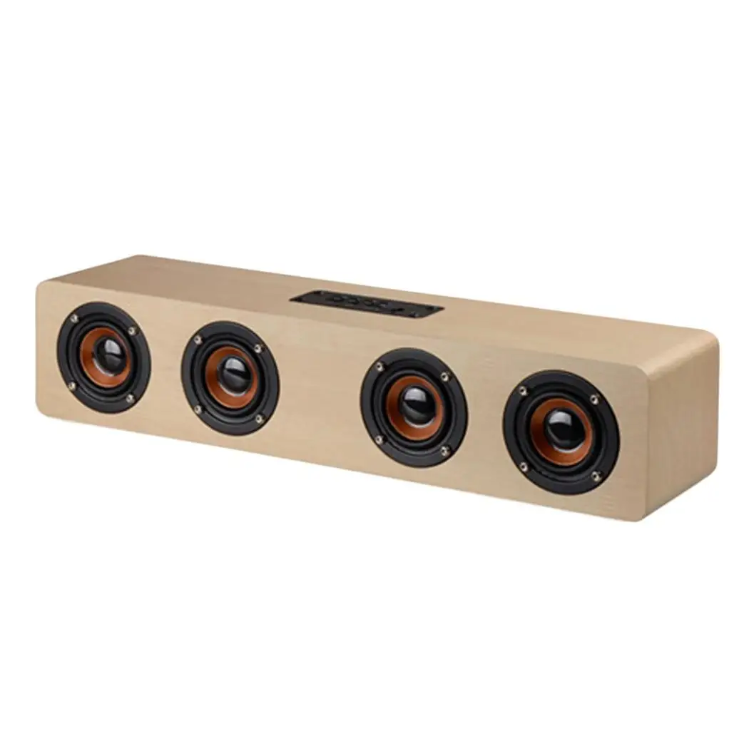 Portable Wood Audio USB Wireless Bluetooth Speaker Play Music