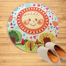 Защита от солнца и деревья круглый ковер, коврик Гостиная Ванная комната Кухня Холл двери ковры коврики для малышей противоскользящие ковер