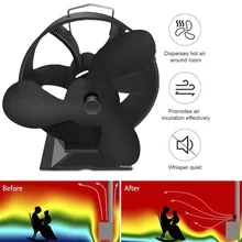 Деревянный Обогреватель Вентилятор плита камин огонь тепло питание три лезвия черный