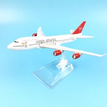 16 см модель самолета Virgin Atlantic Боинг 737 1:400 Литые металлические