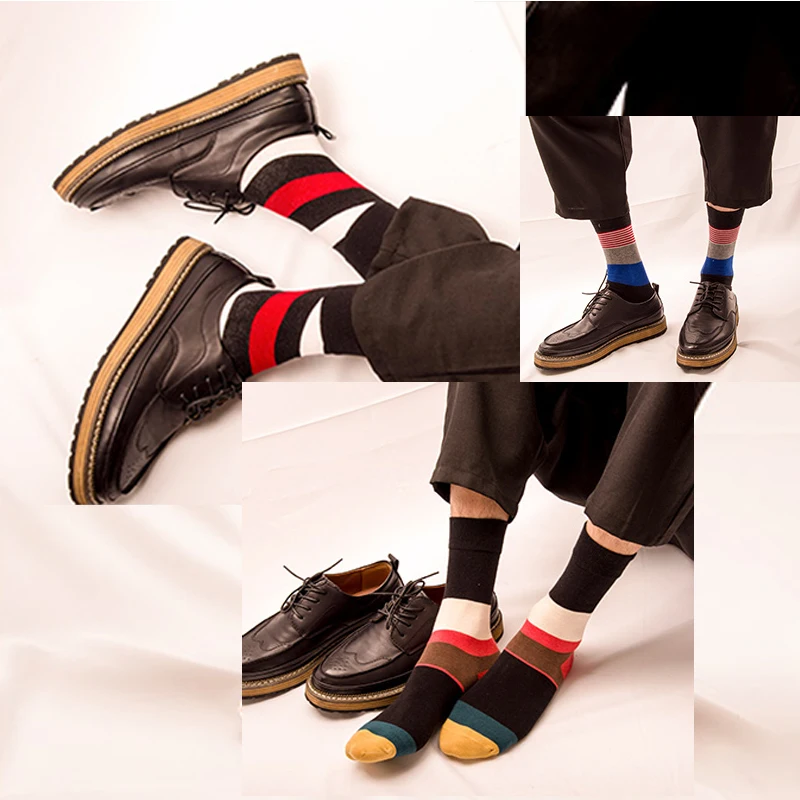 PEONFLY мужские носки хлопковые Мультяшные Цветные счастливые Harajuku в британском