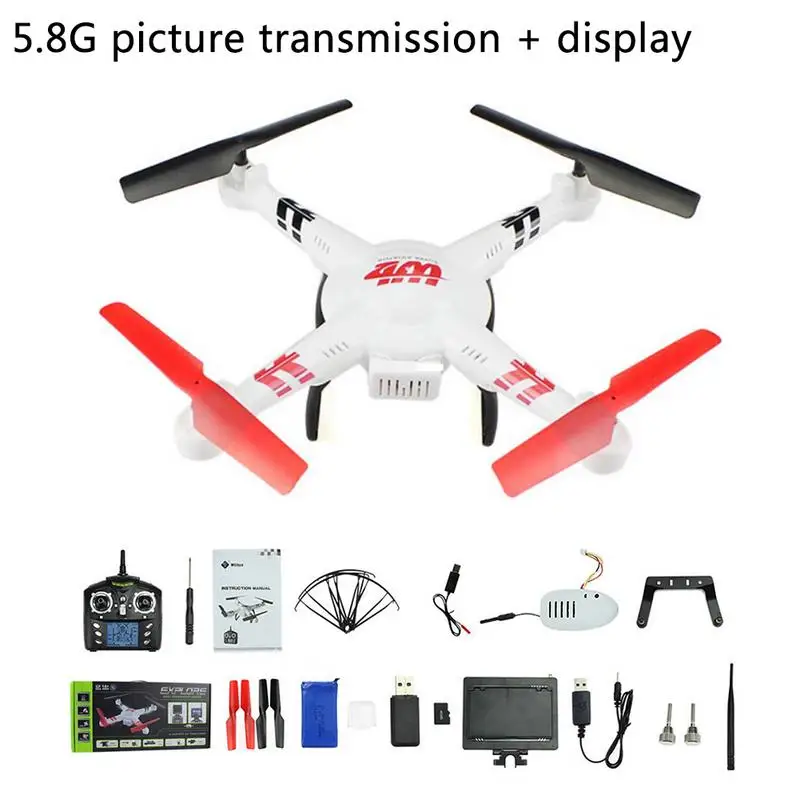 

For Weili V686G FPV Real Time Transmission Four Axis Aircraft Aerial Photography Remote Control Aircraft Map UAV Model Airplane