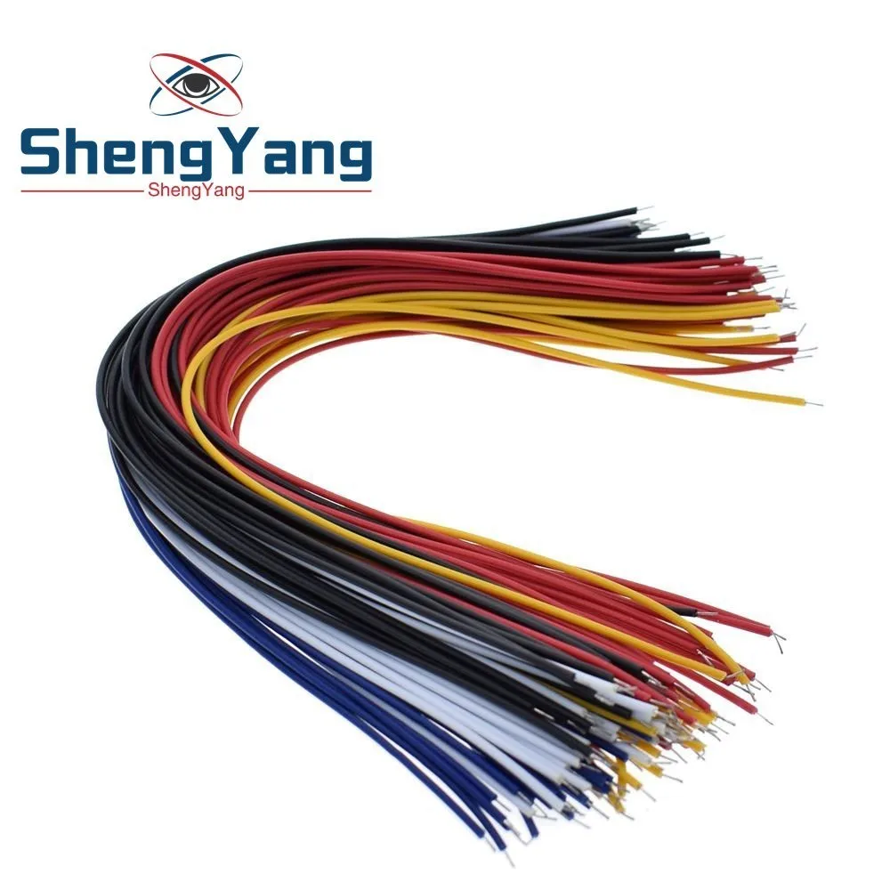

ShengYang 100PCS 20CM Color Flexible Two Ends Tin-plated Breadboard Jumper Cable Wires