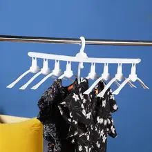 Волшебная многофункциональная Двойная Вешалка Складная противоскользящая пластиковая вешалка для одежды сушилка для одежды портативный органайзер для путешествий