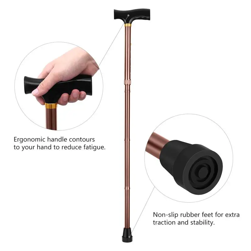 1PC Folding Cane Practical Lightweight Adjustable Mobility Aids Walking