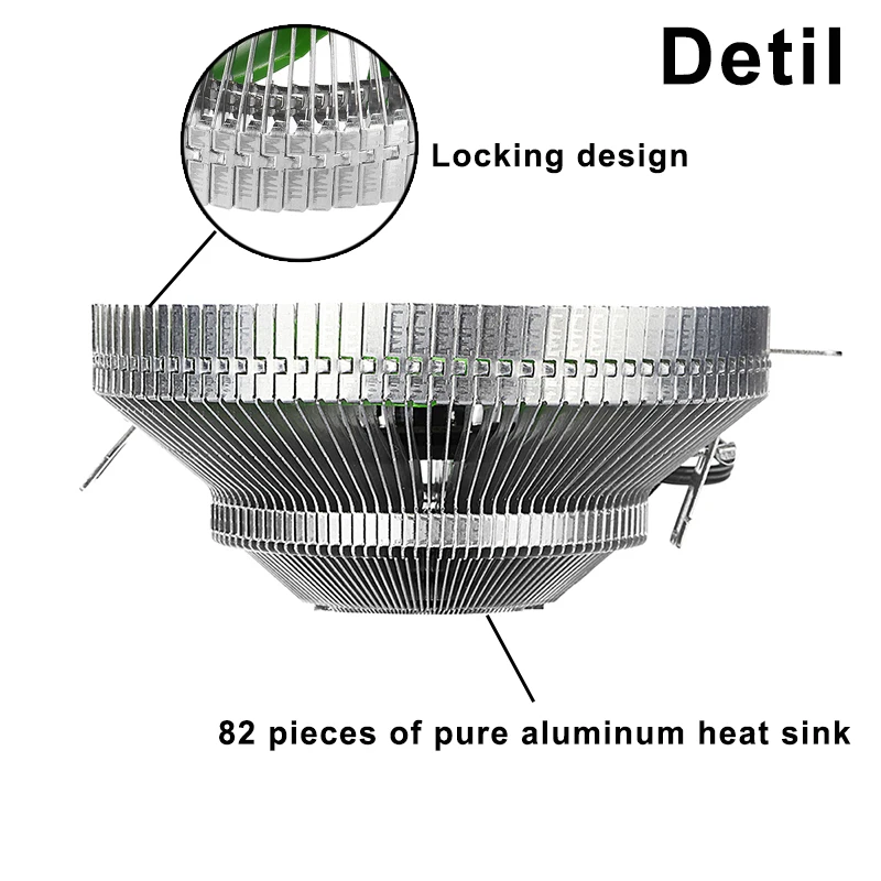 Бесшумный Процессор кулер с тепловым стержнем heat pipe Вентилятор охлаждения 12 см вентилятор радиатора Алюминий радиатор процессора Intel LGA 775/1366/115X AMD AM3+/AM3/AM2+/AM2/940/939/754