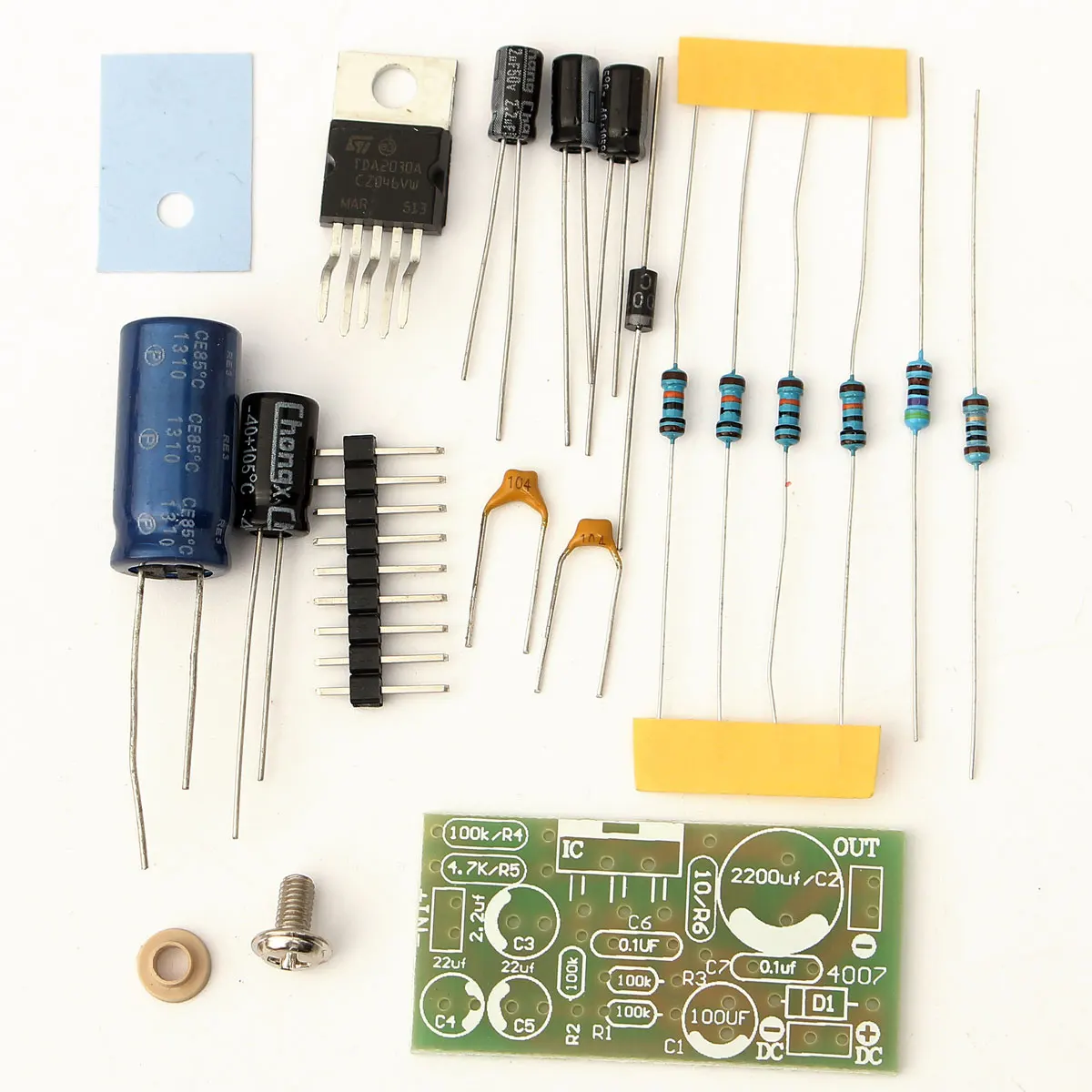 CLAITE 3 шт. DC 9 V 24 Mono TDA2030A аудио hi fi усилитель плата DIY Kit мощность 18W операционный