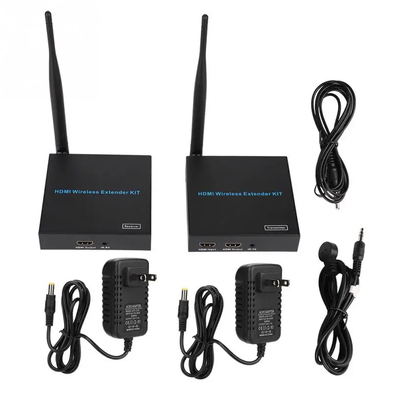 

1080P HDMI Wireless 2.4GHz / 5GHz Extender Transmitter Receiver for external remote infrared expansion 110-240V US Plug