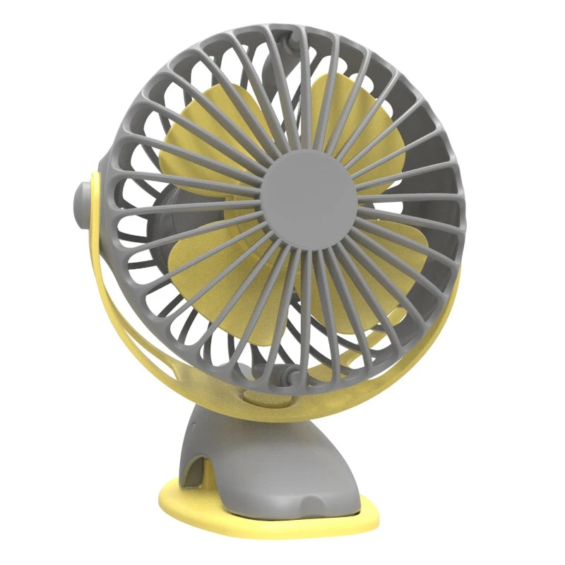 

4 Gear Speed Adjustable DC 5V 3W USB Clip on Fan Mini 4000mAh Battery Protable Fan For Office Desktop Travel Home