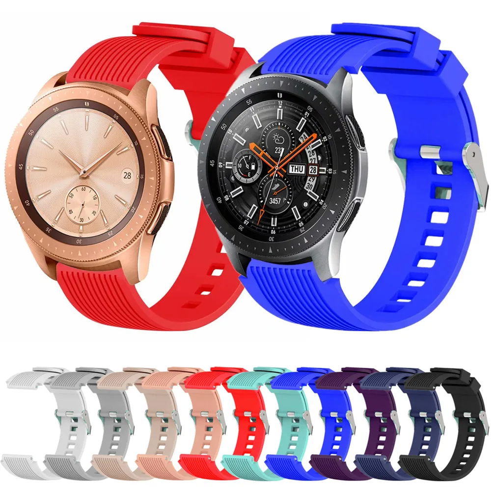 22mm 20mm Silikon Kordonlu Saat Samsung Galaxy Izle 42mm 46mm Yumuşak