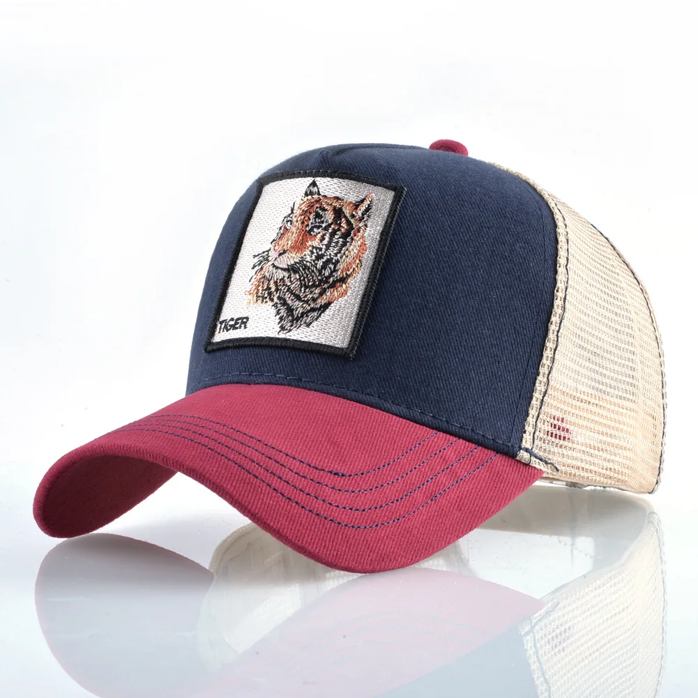 

High Quality Animal Baseball Cap Tiger Mesh Hat Men Women Hip Hop Hats Men's Outdoor Sports Caps 5 Colors Hot Sale