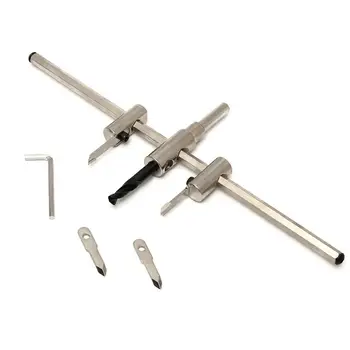 

Adjustable 40-300mm Circle Hole Saw Drill Bit Metal Wooden Material Cutter Kit DIY Tool